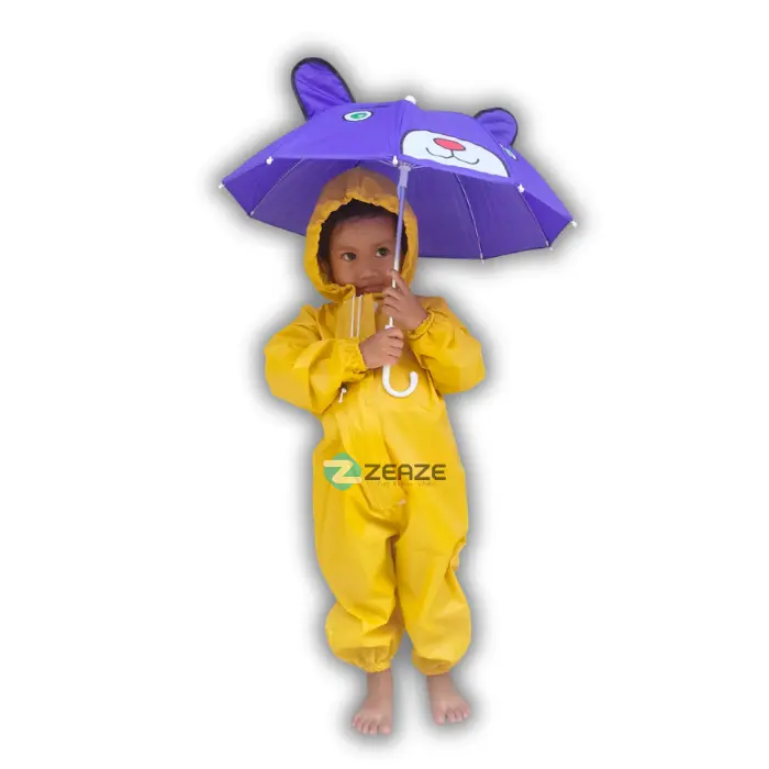 PAKET JAS HUJAN JUMPSUIT ANAK DAN PAYUNG ANAK KUPING MINI KARAKTER 2