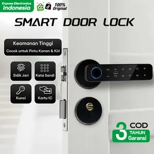 Door Lock Fingerprint Digital Lock Electronic Password Keyless Universal Door Lock Anti-theft Easy installation Safety Smart Lock Password/Fingerprint/IC card/Key Unlock Home Office