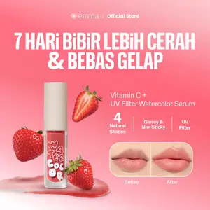 Emina Watercolor Lip Serum - Tinted Serum Bibir Mencerahkan, Glossy Lip Look Emina Watercolor Lip Serum - Tinted Serum Bibir Mencerahkan, Glossy Lip Look