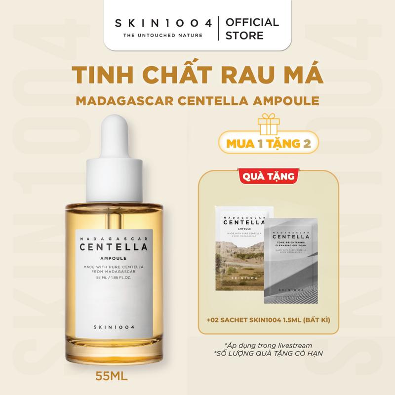 [LS][Tặng 2 sachets 1.5ml bất kì] SKIN1004 Tinh chất rau má làm dịu Madagascar Centella Ampoule 55ml