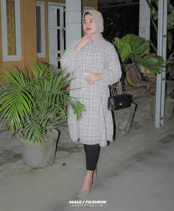 Tunik Triset Premium Tunik Modern Muslim Atasan Wanita model terbaru Lembut Panjang 3