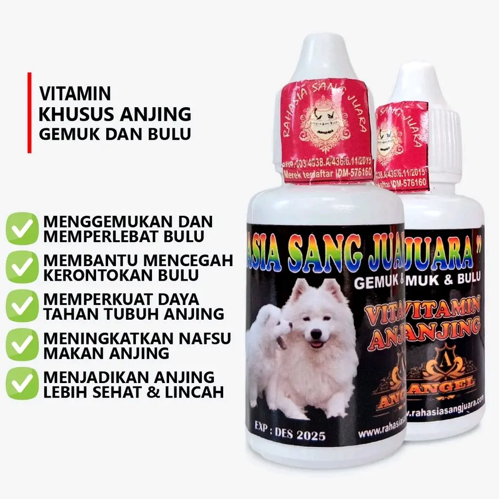 RSJ VITAMIN ANJING NAFSU MAKAN PENGGEMUK DAN UNTUK BULU RONTOK