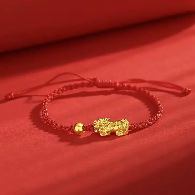 Vòng Tay Tỳ Hưu Zhaocai, Dây Đỏ Và Dây Đen, Dành Cho Nam Và Nữ 3
