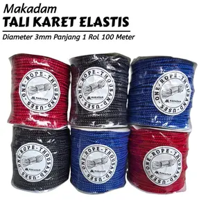 Tali Karet String Elastis 3mm Rol Panjang 100 Meter Tali Aksesoris Frame Tenda Rol