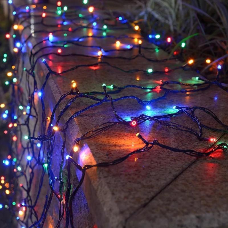 Black wire Lampu Solar Outdoor fairy light 22M Solar led light strip Auto On/Off 200LED for Garden Patio Tree Wedding Party Decor NewYear Christmas Lighting 6