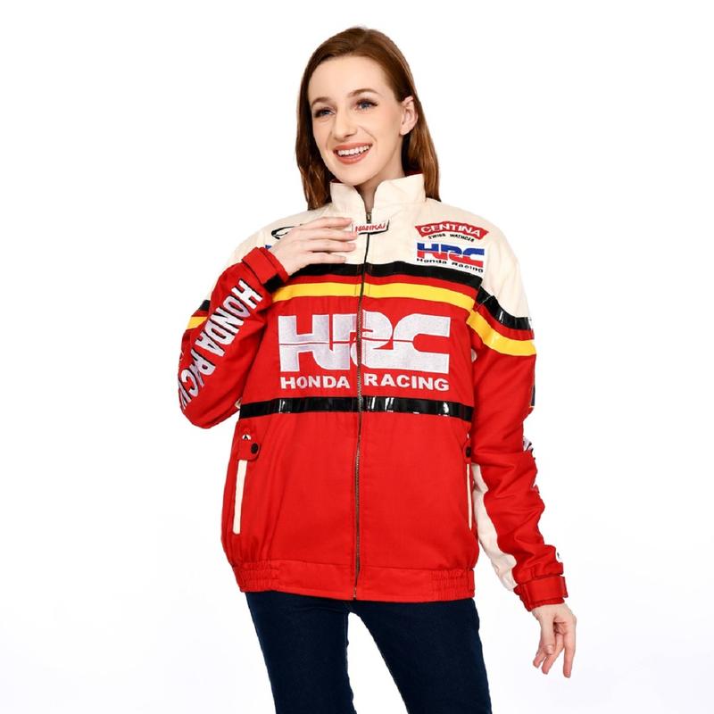 Jaket Merah Racing Jaket Motor Honda Racing HRC Merah Model Casual Tebal Nyaman - Shop ...