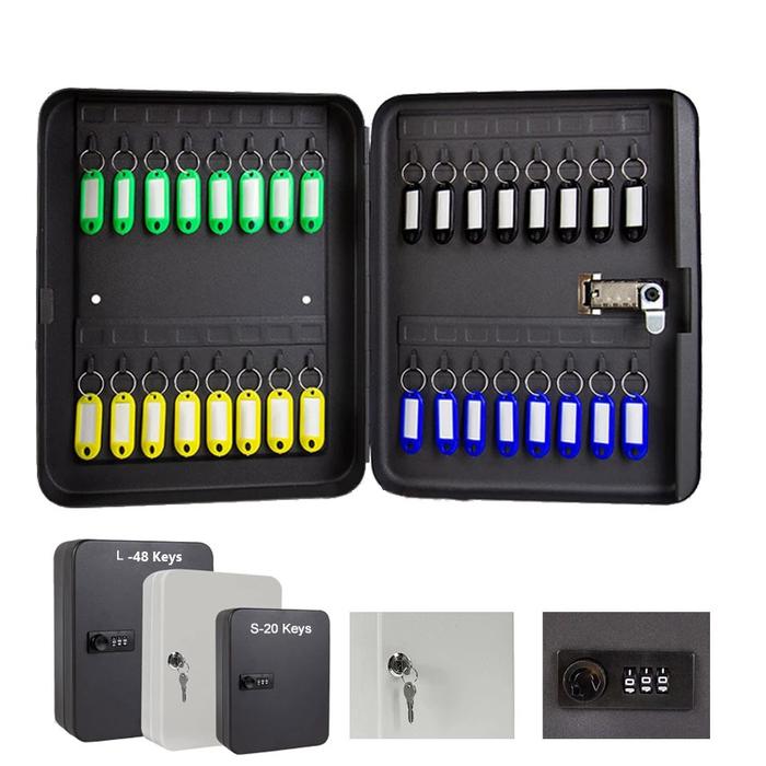 Gambar BEANABELL Key Box Safety Password Lock Box Metal Key Organizer Kotak Kunci Tempat Penyimpanan Kunci 20 / 48 Keys - S dari scarlettofficial.id Kota Cimahi Tokopedia