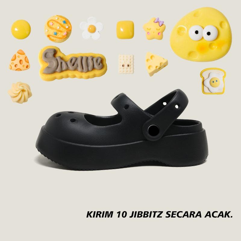 Product Introduction of Komin Sendal Mary jane Sendal Wedges Sandal Baim Wanita DIY Terbaru Slip On Import Sendal Medis Anti Air Sandal Platform Anti Slip 30