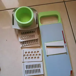 HY-VEGETABLECUTTER PARUTAN MANUAL SAYUR DAN BUAH 6 IN 1 STEEL MULTIFUNGSI PREMIUM STAINLEES STEEL