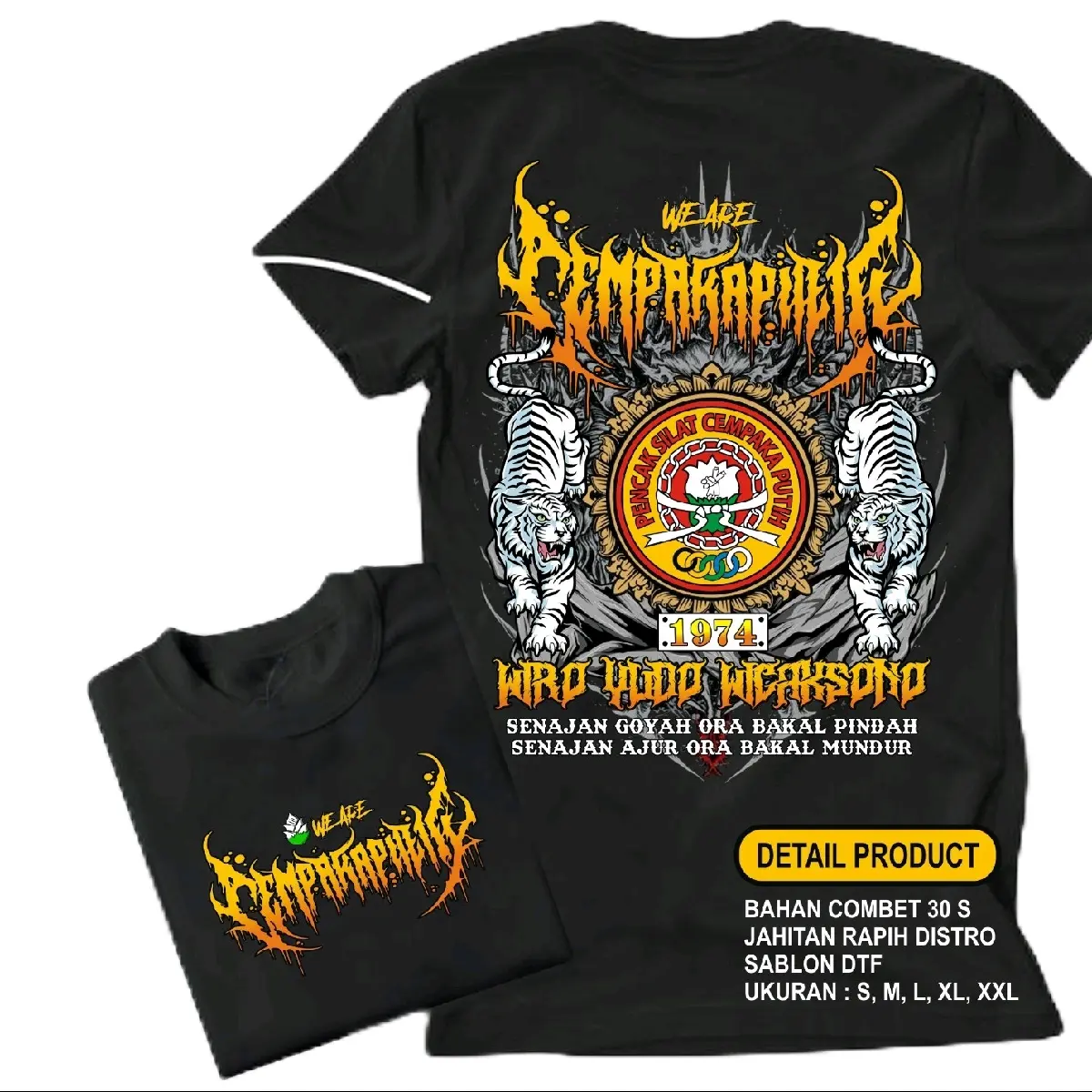 KAOS PSCP CEMPAKA PUTIH EDISI KEKINIAN Katun Hitam