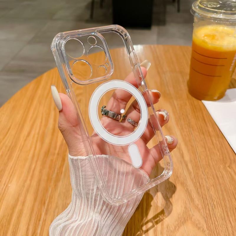 Product Introduction of For iPhone 16 16pro 15 14 Plus 13 12 11 Pro Max X Xr Xs Max 7 8 Plus Shock Proof Magnetic Transparent Phone Case PC Hard Phone Case 1