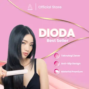 [KHUSUS CREATOR] Catokan AIUEO Dioda • Alat Catok Rambut 3in1 Curly - Hair Straightener - Blow - untuk Meluruskan dan Kriting 517 Plat Kecil - 35 Watt - Kabel Putar - Warna Pink