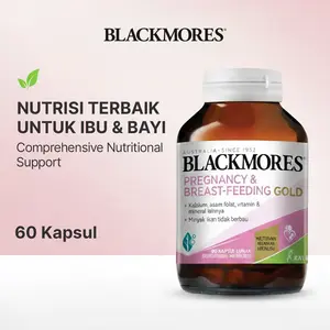Blackmores Pregnancy & Breast-Feeding Gold 60 Soft Capsules Nutrisi Ibu & Bayi Suplemen Khusus untuk Ibu Hamil dan Menyusui Gold Series