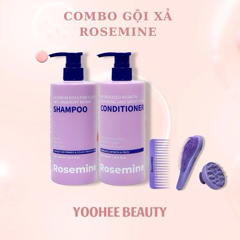G12- tặng bộ lược Bộ Dầu Gội Xả Phục Hồi Tóc Rosemine Làm Mềm Mượt phục hồi tóc hư tổn 500ml chai