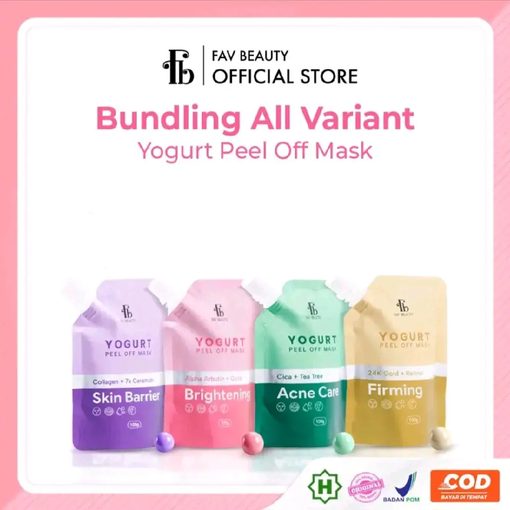 Promo FAV Beauty Yogurt Peel Of Mask Brightening Acne Barier firming Masker Wajah Mencerahkan Mengencangkan Aging