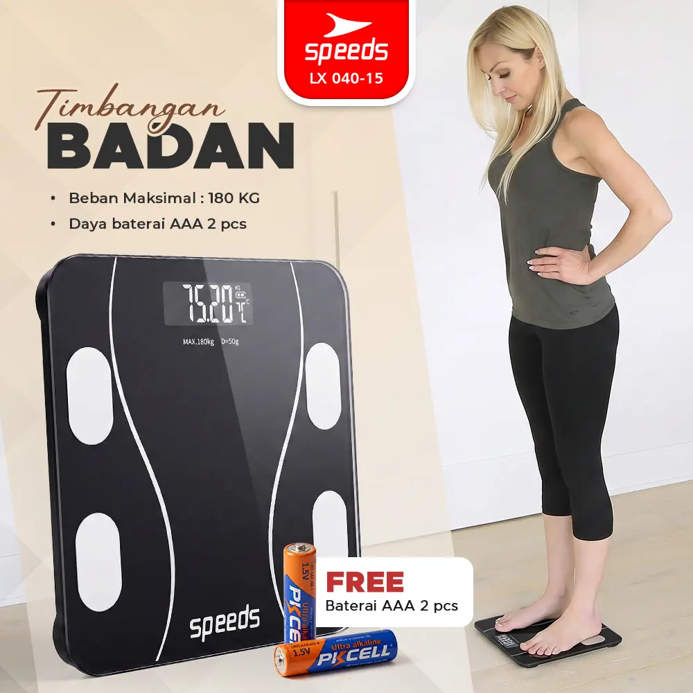 SPEEDS Timbangan Badan  Digital Weight Scale Scales USB 040-15