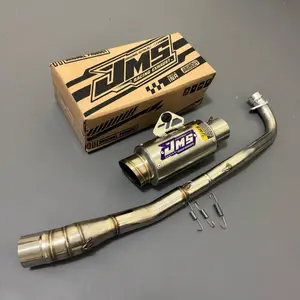 KNALPOT JMS ORIGINAL TYPE PRODEK BUAT MOTOR BEBEK LEHER SAMPING  NETRAL FREE BOX..