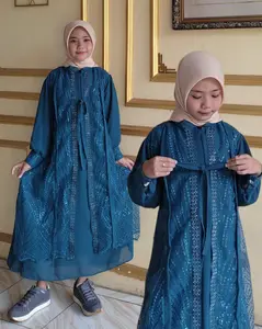 Urban Atteir Delvina Dress Kid's Gamis Anak Perempuan Dress Pesta couple  Umur 3 sampai 11 tahun Baju Lebaran Anak 2026 terbaru bahan Ceruty babbydoll mix brokat