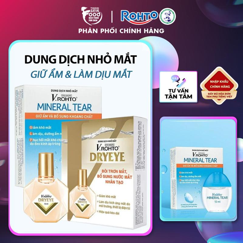  Dung Dịch Nhỏ Mắt Giữ Ẩm Bổ Sung Nước Mắt Nhân Tạo V.Rohto 13ml 