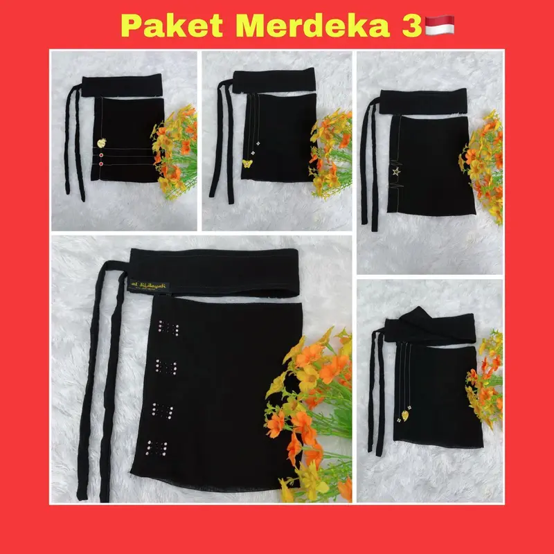 PAKET NIQOB MERDEKA  | Matt Sifon Silky Premium | Paket Hemat Niqab Cadar Bandana Wolfis Terbaru Niqob 2 Layer 2