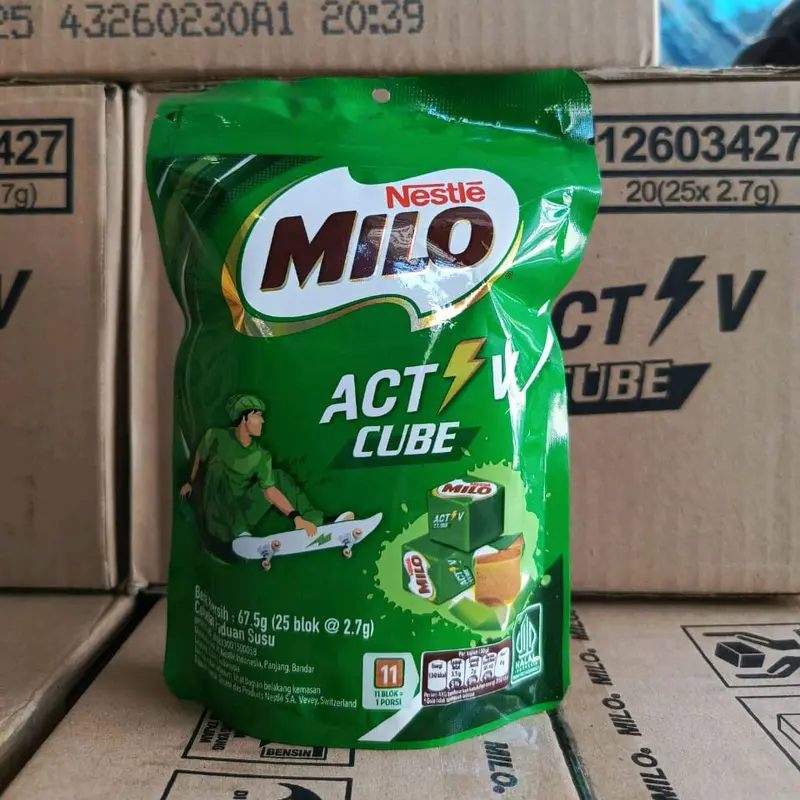 milo cube ori isi 25 pcs , milo beku ,enak Chocolate Coklat 1