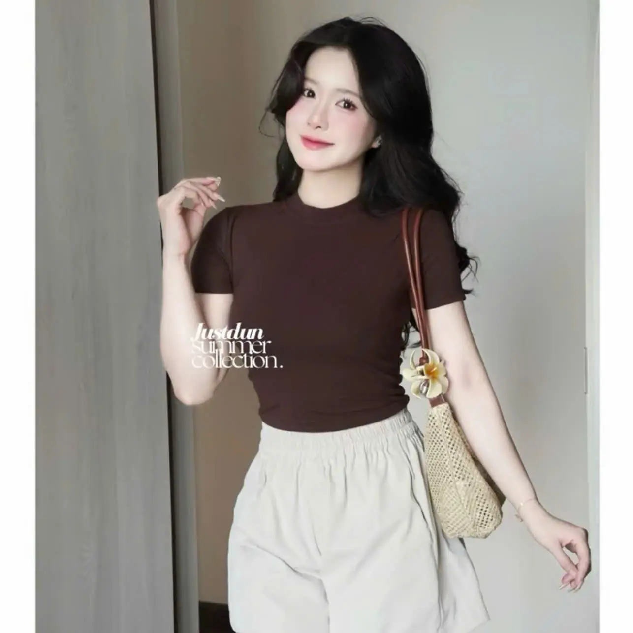 (CÓ BIGSIZE) Mã 02-Áo thun nữ ôm body cổ tròn, tay ngắn, cotton mát mịn co giãn 4c. | BigBuy360 - bigbuy360.vn