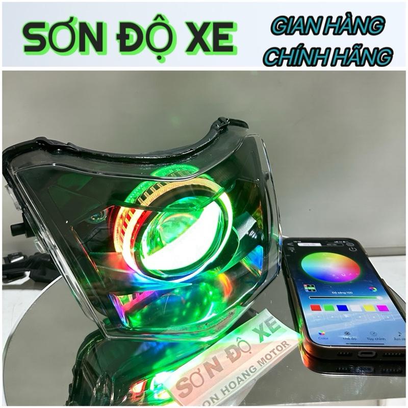  Pha Đèn Wave 50-100-110 Độ Bi M10pro - F11 - M10V4s - E11+ Vòng 3D Đổi Màu Và Mắt Quỷ Đổi Màu - Vuốt Nanh  Lắp Đăt Dễ Dàng   Bảo Hành 24 Tháng  Tặng Kèm Dây Nguồn Bi    Kem pha đèn Đèn Pha 