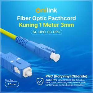 ONILINK KABEL PATCH CORD FIBER OPTIC KUNING SC-UPC 1 METER | DIAMETER 3MM