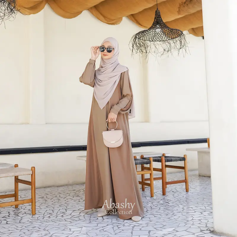 Abashy - Baju Gamis Wanita Lebaran 2025 Givana Dress Abaya Mewah Terbaru 2