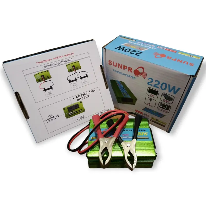 Power Inverter SUNPRO 220W DC 12V TO AC 220V HIGH QUALITY / Original / Termurah 5
