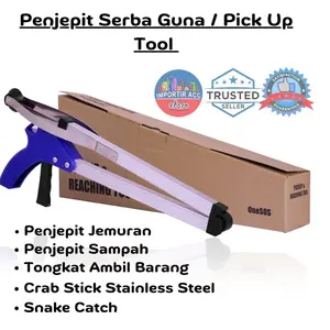 Tongkat Penjepit Serba Guna / Penjepit Pick Up Tool / Penjepit Tongkat Kait Barang / Jepitan Pungut Sampah Serba Guna / Crab Stick Stainless Steel Snake Catch Serbaguna Simpel