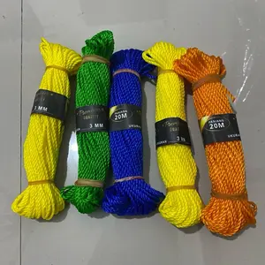 Tambang warna ukuran 3mm, panjang 20mtran / tambang warna eceran