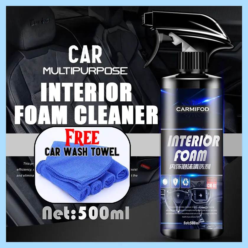 [SG] Car Interior Cleaner/ Multipurpose Foam Cleaner for Car Dash Cushion Sofa Leather Fabric/ Deep Cleaner