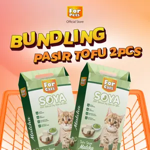 [BUNDLING 2] FORCATS Tofu Cat Litter 7L Pasir Kucing Gumpal Wangi Soya Cat Litter