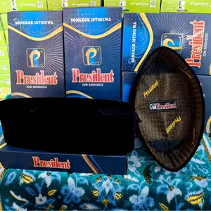 Songkok Peci President AC Original Kopiah Polos Hitam Kualitas Asli Elegan dan Profesional