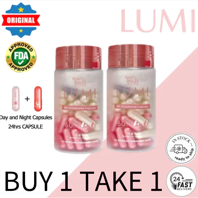 Buy 1 TAKE 1】BEAUTY VAULT Lumi 24H Glutathione Capsules Dietary Supplement