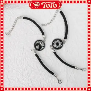 2PCS/Set Gelang Couple Pasangan Getar Glow In The Dark Bintang Bulan Jarak Jauh LDR Sun & Moon Bracelet Jewelry Hadiah Kado Anniversary Untuk Sepasang Kekasih