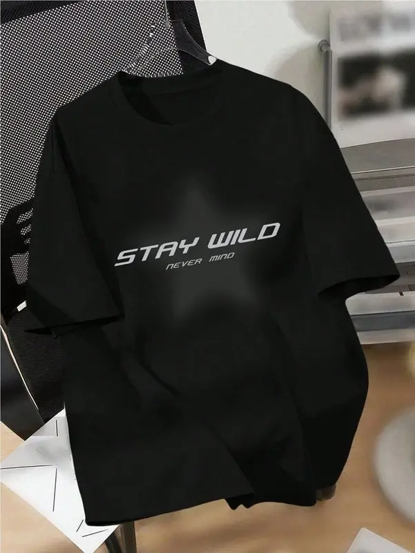 Kaos Oblong Pria Wanita Terbaru STAR STAY ABU I Lengan Pendek dengan DTF Print Kualitas Import 100% Cotton Combed 30s 4