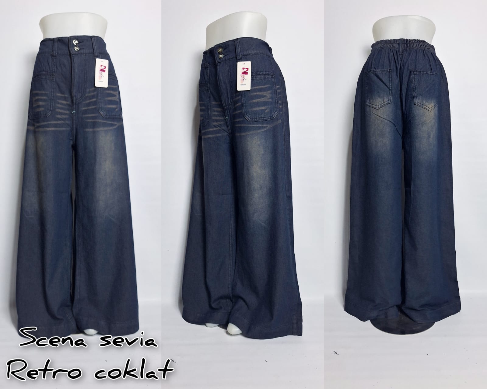Scena Sevia Celana Jeans Wanita Scena Sevia Wide Leg Premium Fit BB 55-70 kg Panjang Karet Cewek Denim Dewasa Stylish Nyaman dengan Aksen Ripped & Wash Effect kulot Scena Sevia Celana Jeans Wanita Scena Sevia Wide Leg Premium Fit BB 55-70 kg Panjang Karet Cewek Denim Dewasa Stylish Nyaman dengan Aksen Ripped & Wash Effect kulot