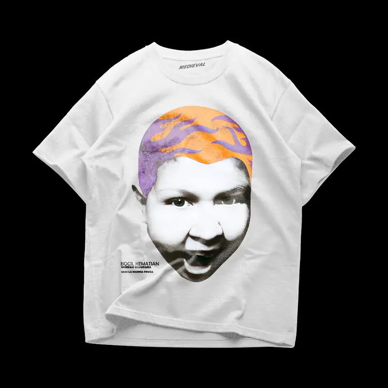 100% katun KAOS BAJU BOCIL KEMATIAN Windah Basudara | T-SHIRT OKKY BOY FACE BOX  Kaos katun murni yang tidak mudah berubah bentuk dan melar sedang 0