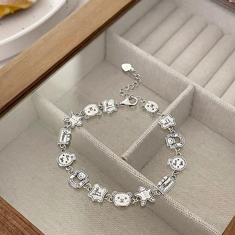 SC - Gelang Tangan Retro Dengan Charm Karakter Lucu Gelang Tangan Gaya Retro