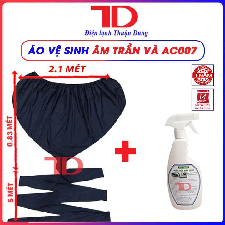 Áo vệ sinh máy lạnh chống thấm túi vệ sinh máy lạnh tại nhà vải tổ ong Điện Lạnh Thuận Dung