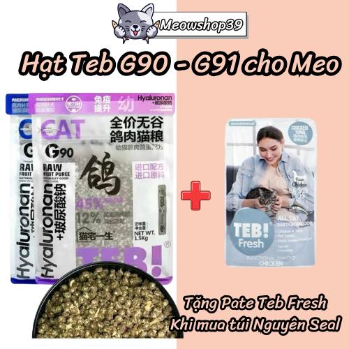 HỎA TỐC HCM Túi Seal Tặng Pate Hạt Teb G cho mèo mọi lứa tuổi Hạt Topping Chà Bông Ruốc Sấy không độn ngũ cốc