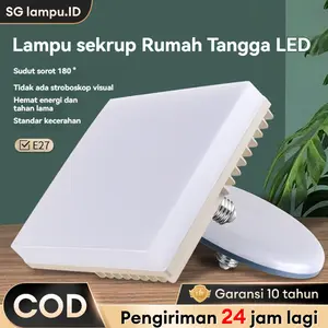 COD Lampu Plafon Lampu Plafon Minimalis LED E27 10/13/16CM 40W 6500K Persegi Cahaya Putih Tahan Air Hemat Energi untuk Ruang Tamu, Koridor, Kamar Mandi Anti-Silau  Mudah Dipasang