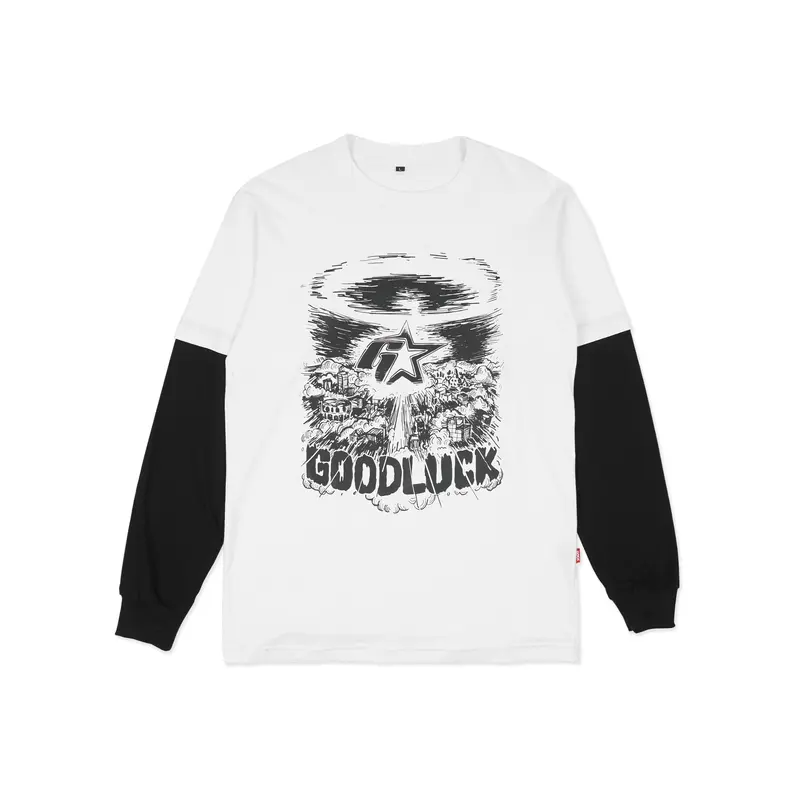 GDCK Longsleeve White TOXICITY / Kaos Hitam Lengan Panjang double layer Katun / Baju Distro Katun Combed Printing Oversize 0