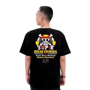 【COD】Baju Kaos Tshirt Distro Katun  Combed 24S Premium Pakaian Unisex Pria Wanita SHIROHIGE ONE PIECE  Oblong Keren Surfing Sablon Atasa