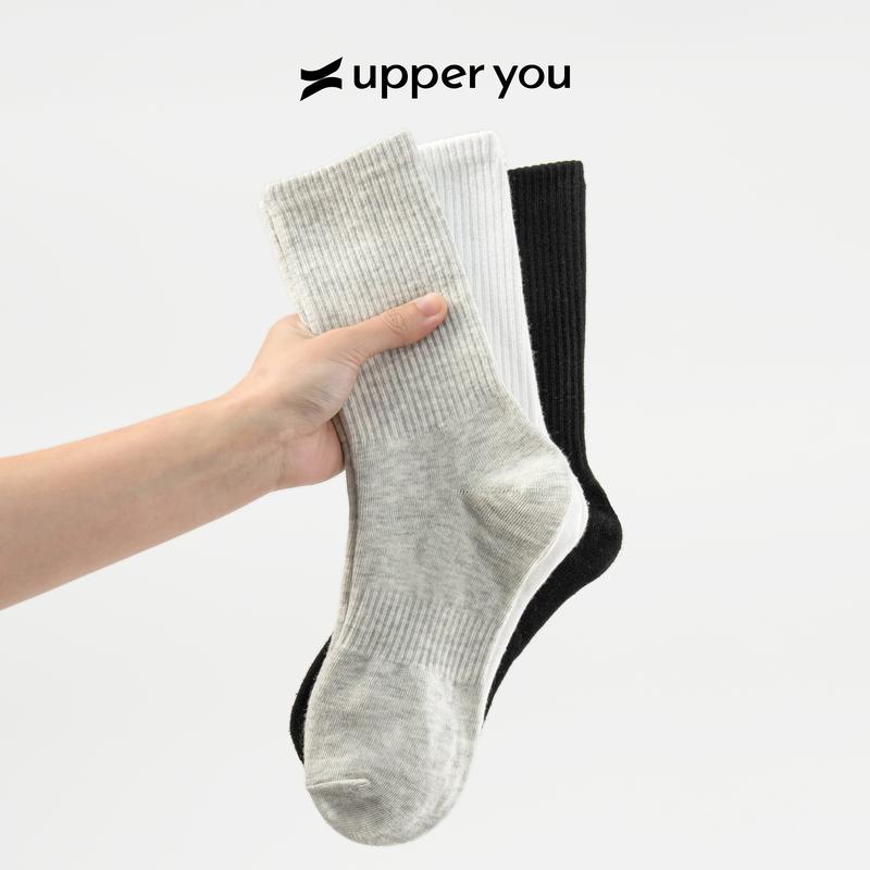 Tất Vớ Nữ Cổ Cao Trơn UPPERYOU Êm Ái Dày Dặn Thoáng Khí Phối Đồ- VSF4001 VSF3001