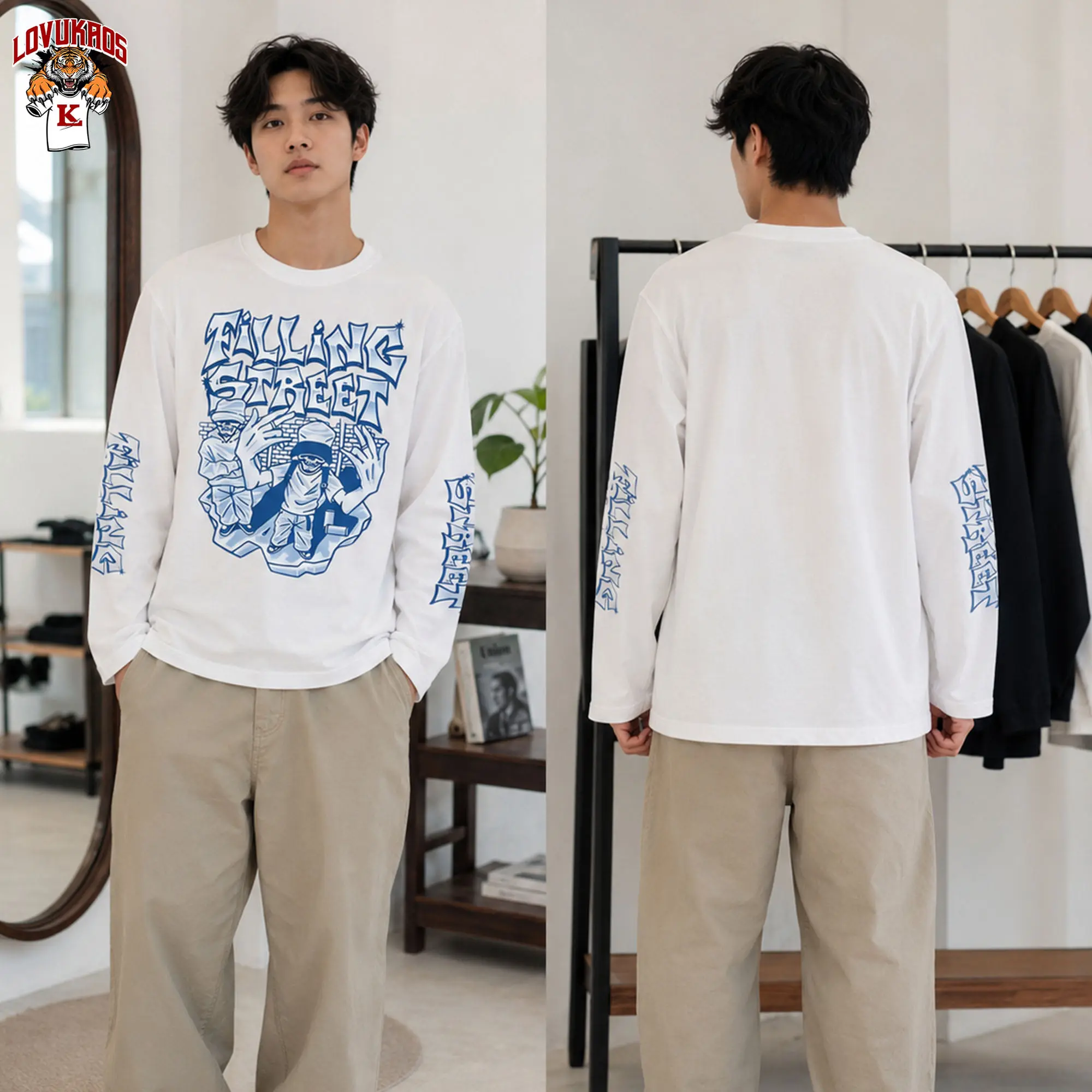 Lovu Kaos - Shirt LongSleeve Bahan Premium Gambar Filling Street | Kaos  Gambar Keren, Bahan Premium, Nyaman Dipakai | Sablon DTF | Unisex | Cocok Untuk Pria Dan Wanita | Baju Murah | Bisa COD