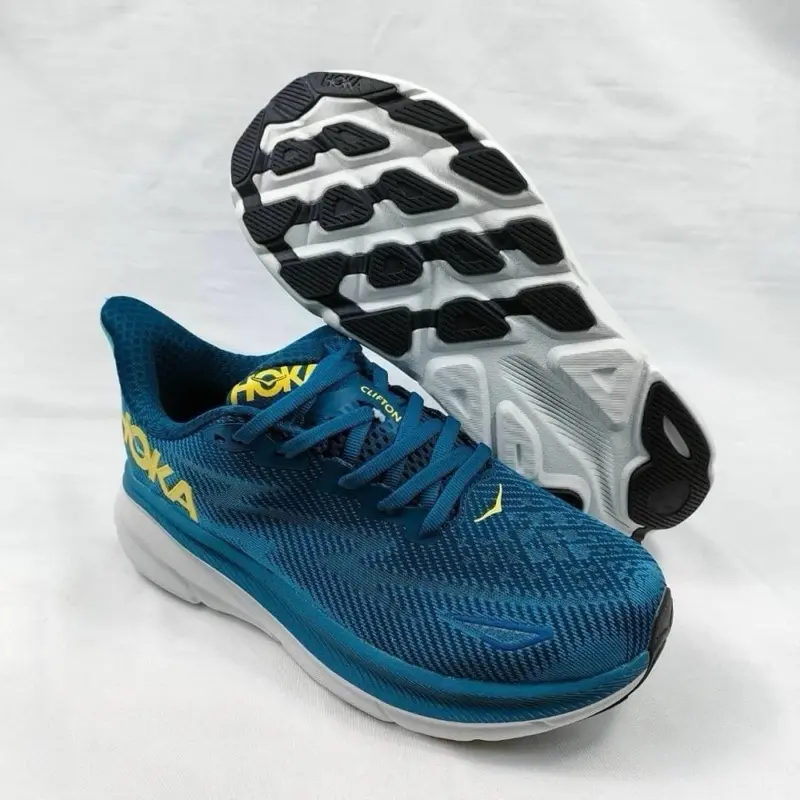 HOKA Sepatu CLIFTON midnight ocean untuk Hiking Gym Outdoor dengan  Desain Biru Keren midnight ocean 40