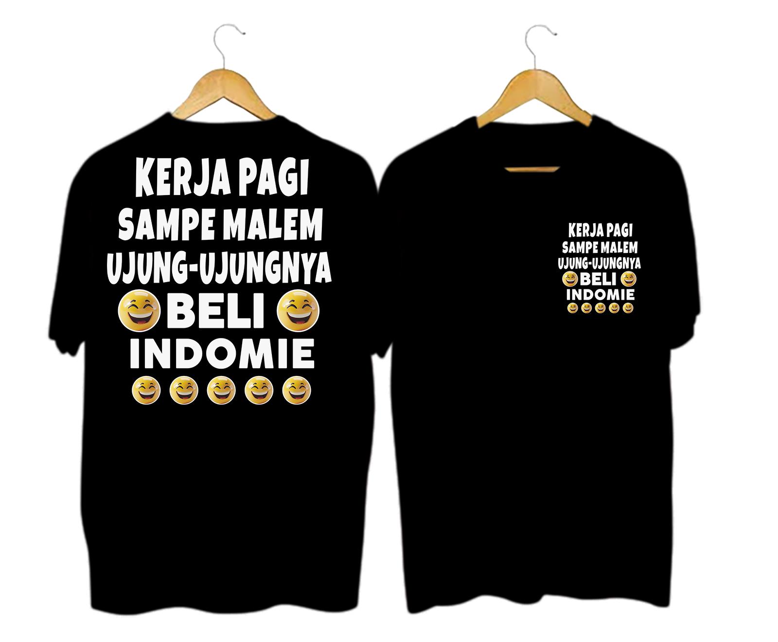 Kaos Dewasa Kata-kata "Kerja Pagi Sampai Malam Ujung-unjungnya Beli Indomie" Atasan Oblong Cowok T-Shirt Lengan Pendek Ukuran XS-XXL-2032 Distro Katun Lembut Motif crew neck baju Kaos Dewasa Kata-kata "Kerja Pagi Sampai Malam Ujung-unjungnya Beli Indomie" Atasan Oblong Cowok T-Shirt Lengan Pendek Ukuran XS-XXL-2032 Distro Katun Lembut Motif crew neck baju